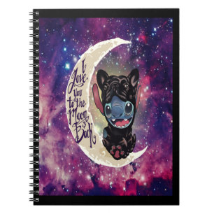 Carnet Don de chien Je T'Aime À La Lune Et À L'Arrière