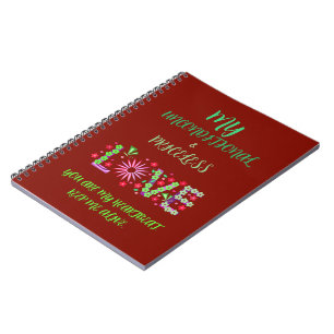 CARNET DON DE LA JOURNÉE DE VALENTINE POUR PETITE AMIE, F