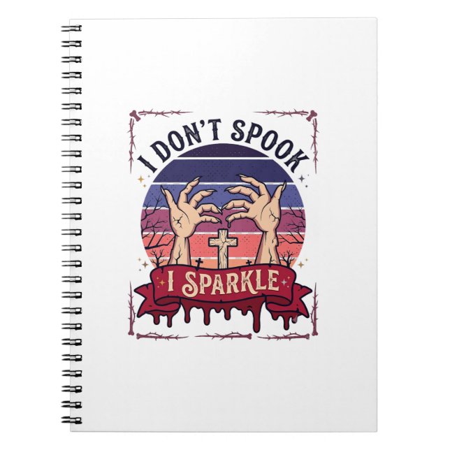 Carnet Don Spook Sparkle Mains de Zombie Halloween Sang_1 (Devant)