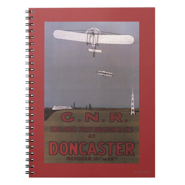 Carnet Doncaster, Angleterre - Premières courses aérienne (Devant)