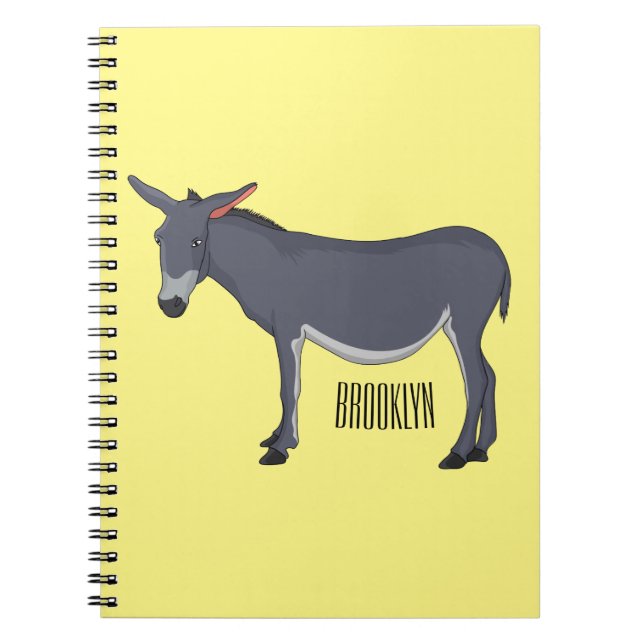 Carnet Donkey cartoon illustration  (Devant)