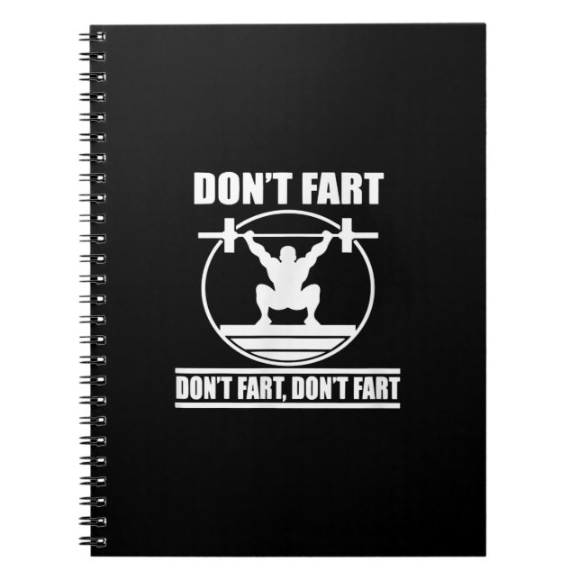 Carnet Dont Fart Funny Gym Workout Squat pour Bodybuilder (Devant)