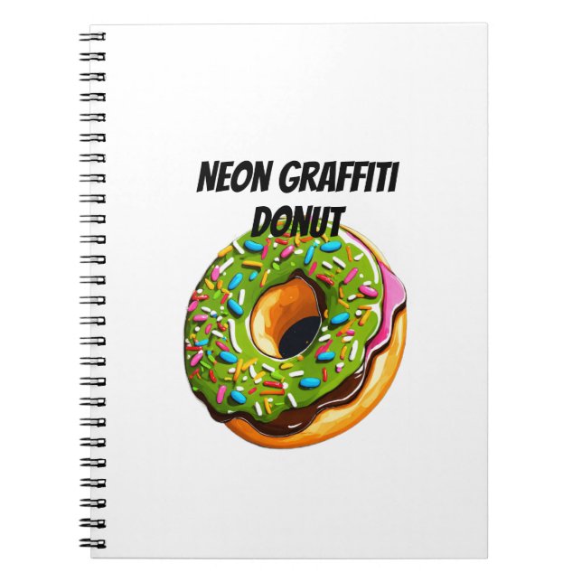 Carnet Donut Graffiti Néon - Explosion de Sprinkles d'Art (Devant)