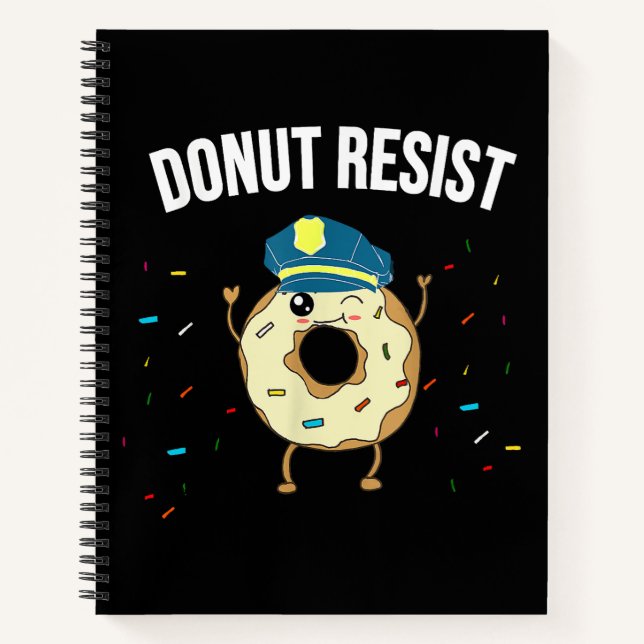 Carnet Donut Résistez À Mème Drôle Officier De Police Sou (Devant)