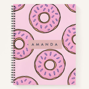 Carnet Donut Rose Pastel Personnalisé et Ludique