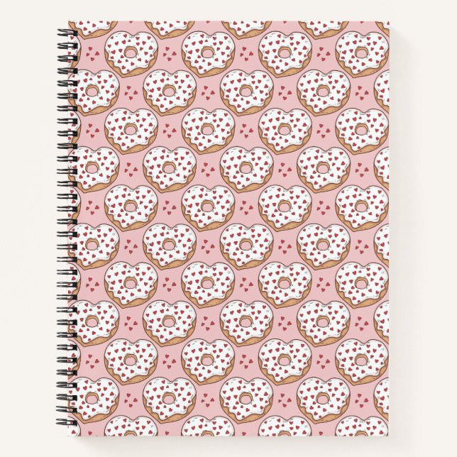 Carnet Donuts en forme de cœur avec pépites (Devant)