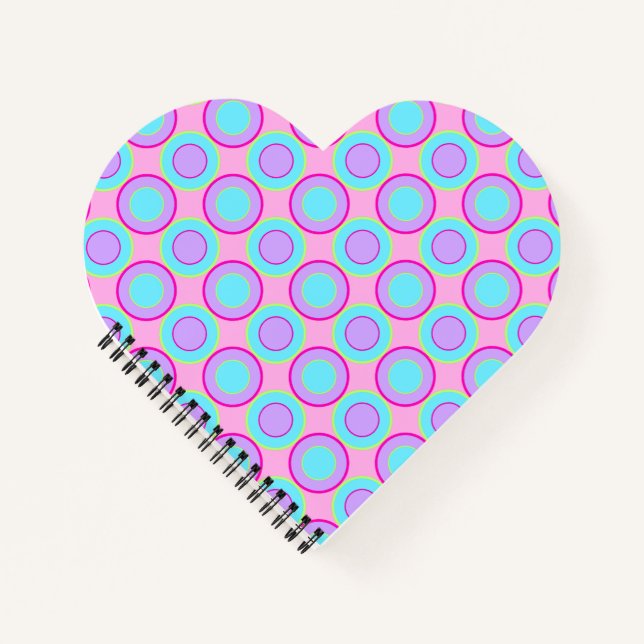 Carnet Donuts Lilac Et Turquoise Avec Remplissage Sur Ros (Devant)