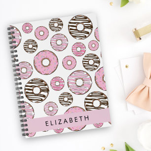 Carnet Donuts Roses, Donuts Blancs, Sprinkings, Votre Nom