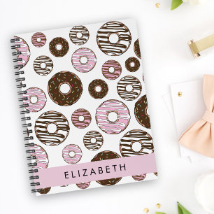 Carnet Donuts Roses, Donuts Brown, Sprinkings, Votre Nom