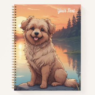 Carnet Doodle Dog au bord du lac