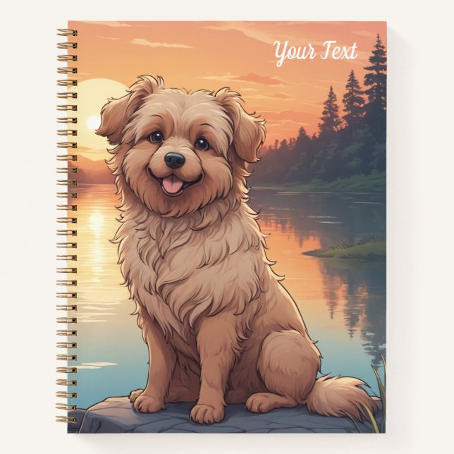 Carnet Doodle Dog au bord du lac (Devant)