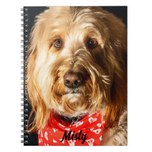 Carnet Doodle doré personnalisé Chien chiot