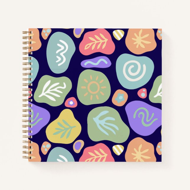 Carnet Doodles de rêve - Boho Nature Vibrant Design Motif (Devant)