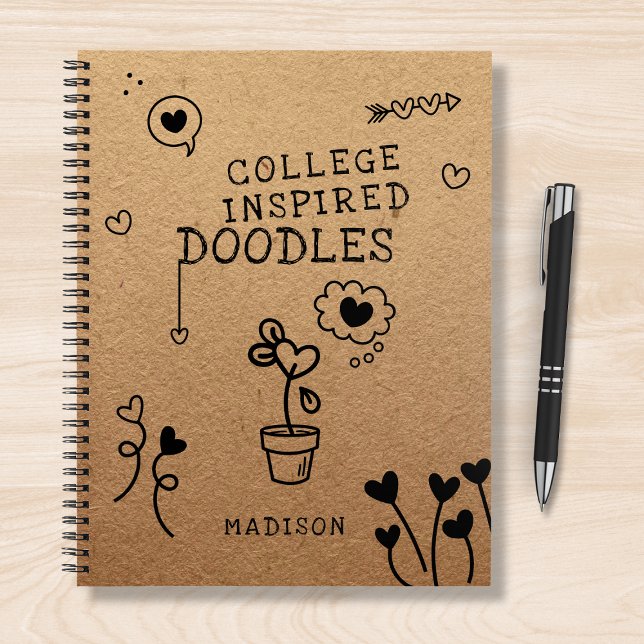 Carnet Doodles inspirés par l'université Funny Girly Pers (Créateur téléchargé)