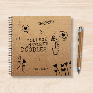 Carnet Doodles inspirés par l'université Funny Girly Pers
