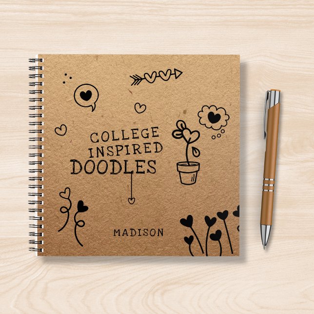 Carnet Doodles inspirés par l'université Funny Girly Pers (Créateur téléchargé)
