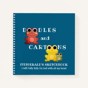 Carnet DOODLES PERSONNALISÉES ET CARTOONS Frogs Sketchboo