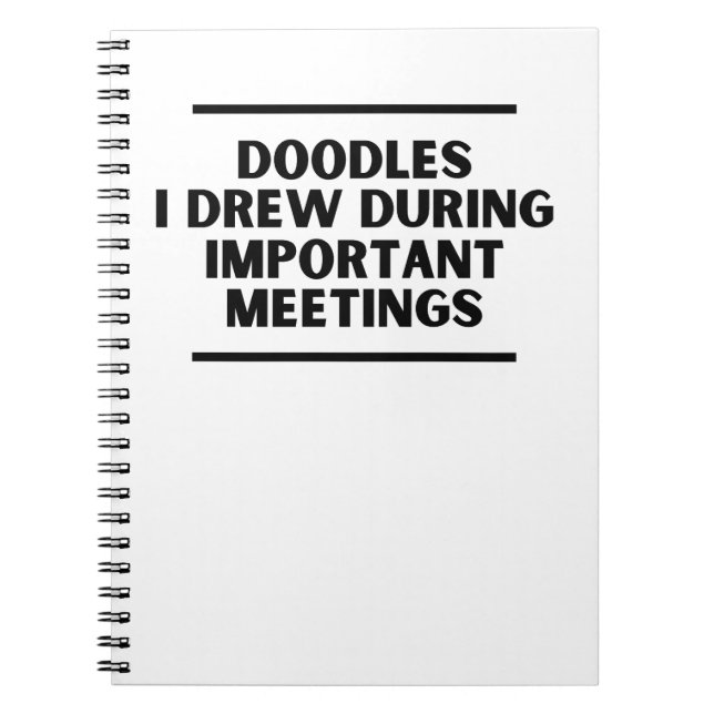 Carnet Doodles que j'ai dessinés lors de réunions importa (Devant)