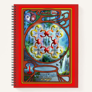 Carnet Doodling sur le symbole des Bliss pacifiques