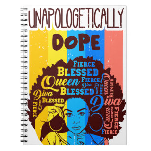 Carnet Dope noir Reine africaine moi sans excuses