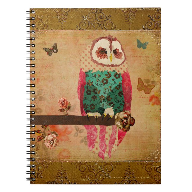 Carnet d'or de hibou de Rosa (Devant)