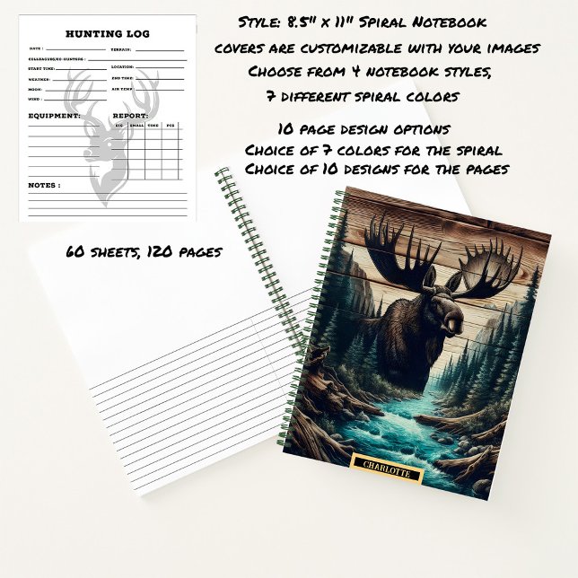 Carnet d'orignal apparaissant par une rivière sere (Créateur téléchargé)