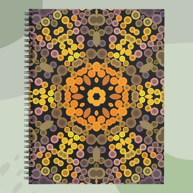 Carnet Dot Mandala Flower Jaune et violet (Créateur téléchargé)