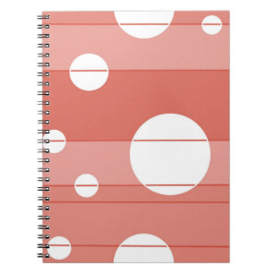 Carnet Dots et bandes en noir rouge