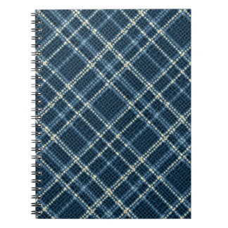 Carnet Dotted checkered pattern. Gray-blue.