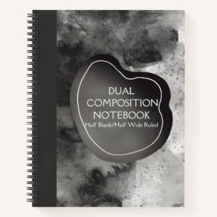 CARNET DOUBLE COMPOSITION GRAS DEMI-VIDE/GRANDE ROUGE