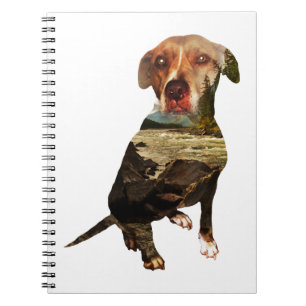 Carnet double exposure dog