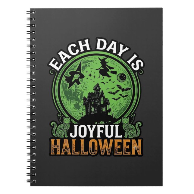 Carnet Double Toil Trouble Sorcière Citrouille Halloween  (Devant)