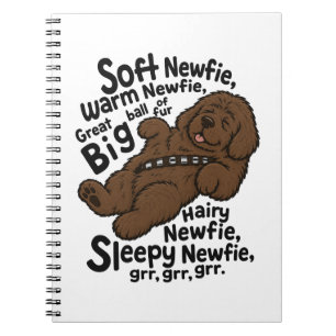 Carnet Douce poème Newfie (nouveau brun)