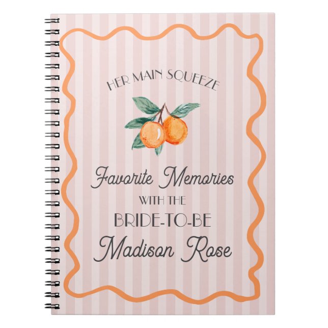 Carnet Douce Préférée Principale Mariée Souvenirs Rose (Devant)