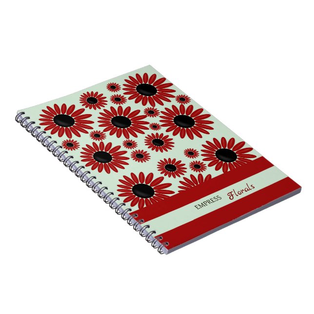 Carnet Douces Fleurs de l'Impératrice en Velours (Côté Droit)