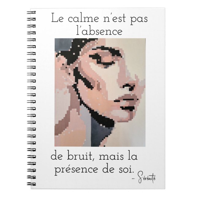 Carnet Douceur sereine en harmonie pixelisée (Devant)