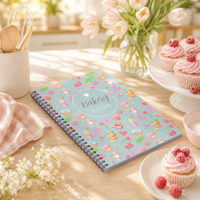 Carnet Douceurs aquarelle mignonnes (Lovely Bakery Recipe Book )