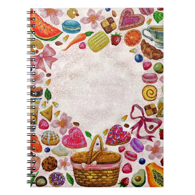 Carnet Douceurs de pâtisserie mignonnes (Devant)