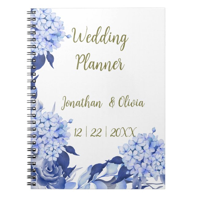 Carnet Douche douce Ressort violet Mariage floral (Devant)