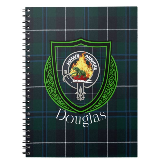 Carnet Douglas Scottish Clan Tartan & Crest (Devant)