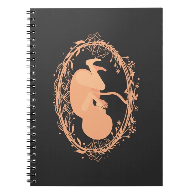 Carnet Doula Baby Pregnant Floral Doula Midwife Birth (Devant)