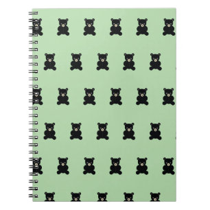 Carnet d'ours en peluche noir