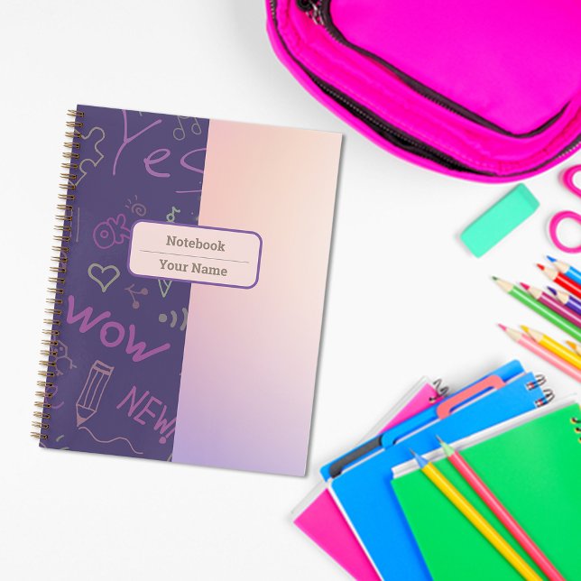 Carnet d'outils violet motif (Créateur téléchargé)