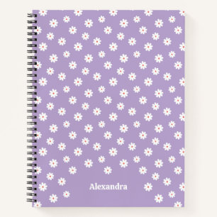 Carnet Doux Blancs Motif Floral Personnalisé