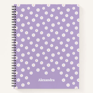 Carnet Doux Blancs Motif Floral Personnalisé