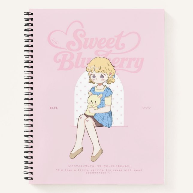 Carnet Doux rêves de myrtille ✩°｡ ⋆｡°✩  (Devant)