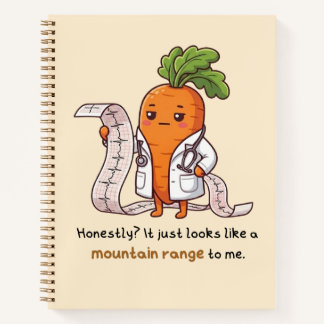 Carnet  ​Dr. Carrot ECG Funny Medical spiral Notebook 