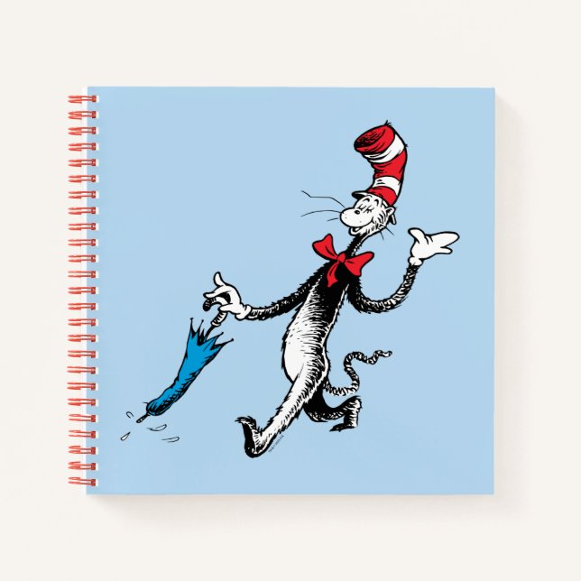 Carnet Dr Seuss | Chat dans la marche des parapluies Casq (Devant)