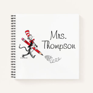 Carnet Dr. Seuss Chat dans le Chapeau Nom écrit