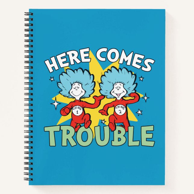 Carnet Dr. Seuss | Chose Un Chose Deux Les Ennuis Arriven (Devant)